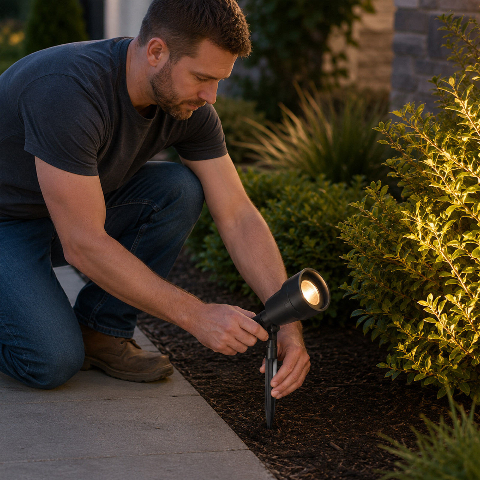 Outdoor Lighting In Ground - 8Pcs Lawn Light Stake Plastic Ground