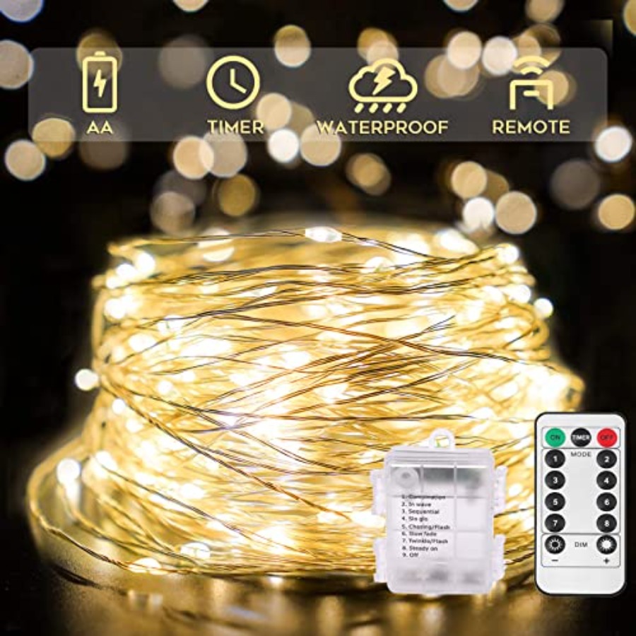 Outdoor Lighting Led - 66Feet 200 LED Outdoor String Lights,