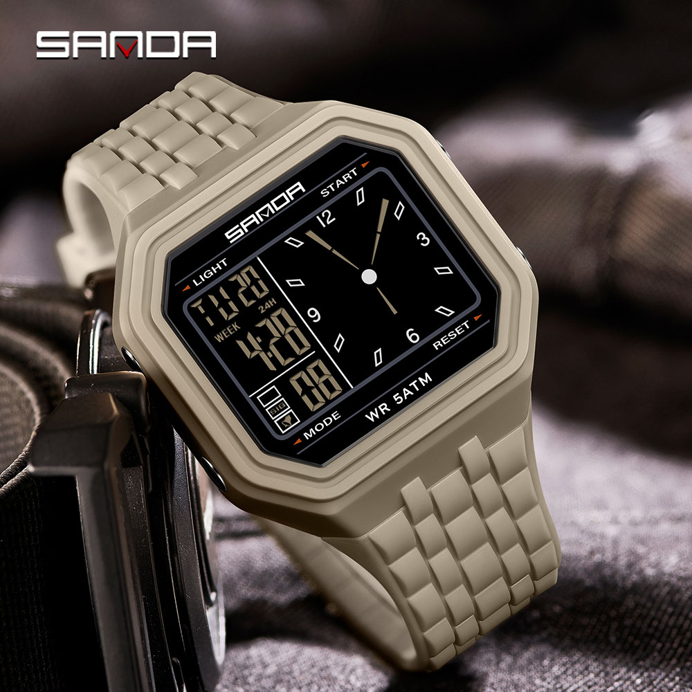 Outdoor Lighting Deck - SANDA 6367 Outdoor Electronic Watch Men's