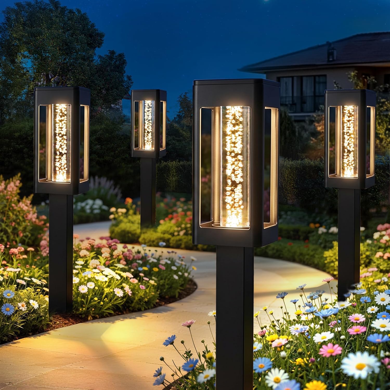 Outdoor Lighting In Ground - Outdoor String Lights Clear Glass 9in