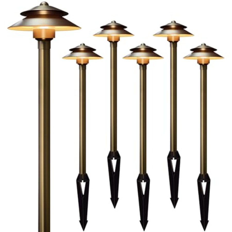 Outdoor Lighting Voltage - Solid Brass Low Voltage Landscape Pathway