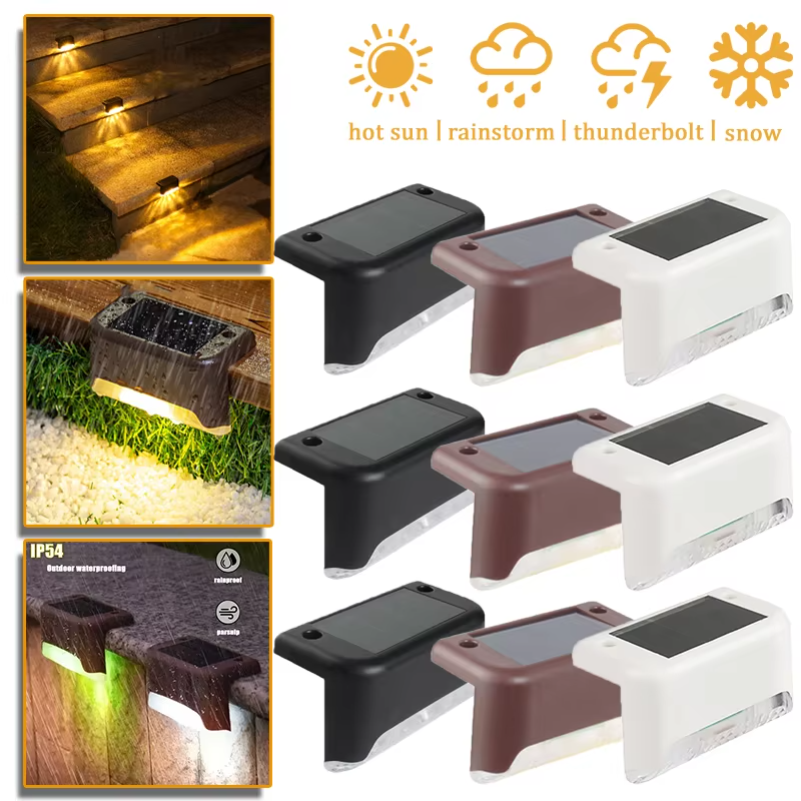 Solar Path Light - Outdoor Solar Step Lights Warm White