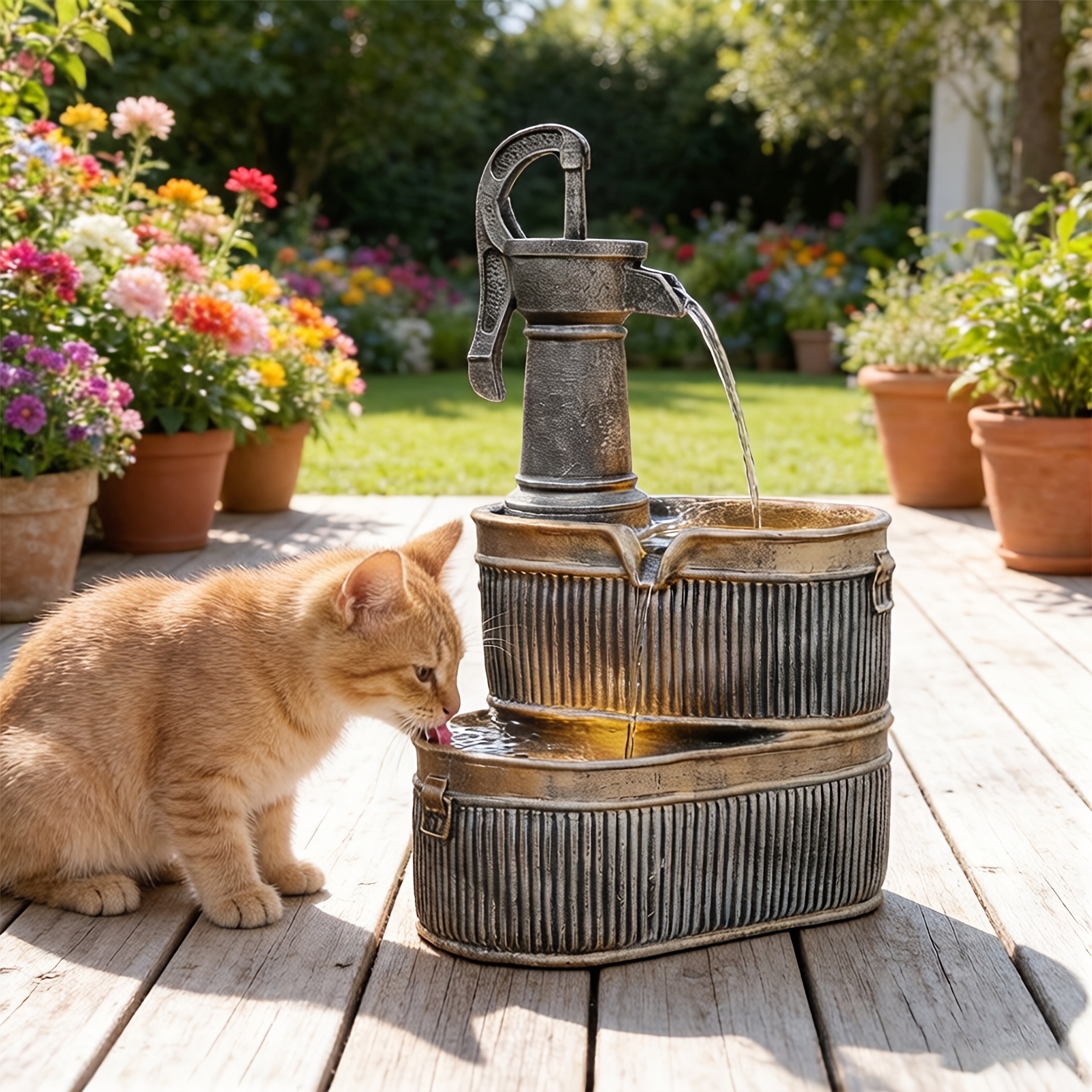 Outdoor Rustic 2-Tier Barrel W - Outdoor Lighting Voltage ulasan dan harga