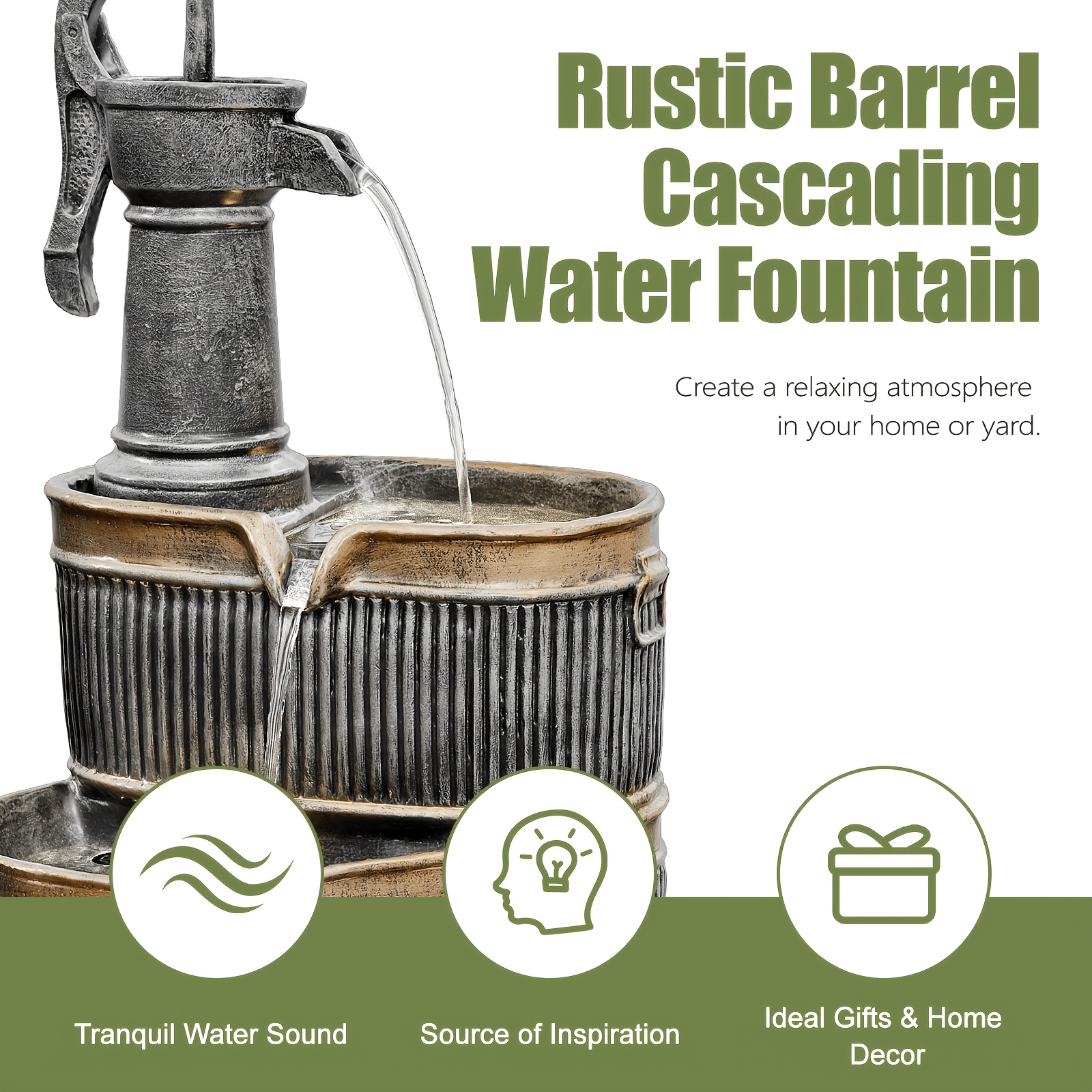 Outdoor Rustic 2-Tier Barrel W - Outdoor Lighting Voltage ulasan dan harga