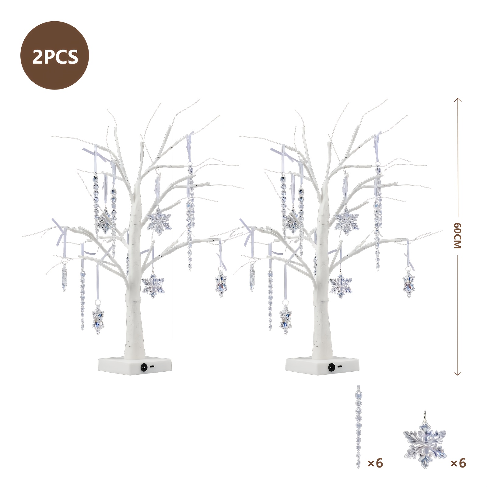 Pair of Snowflake Birch, Holid - Solar Path Light ulasan dan harga