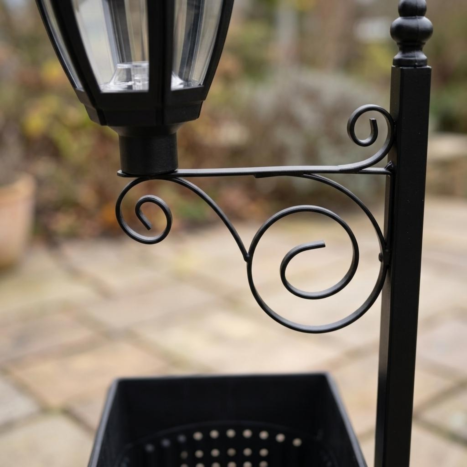 Solar Flower Pot Light Wrought - Outdoor Lighting In Ground ulasan dan harga