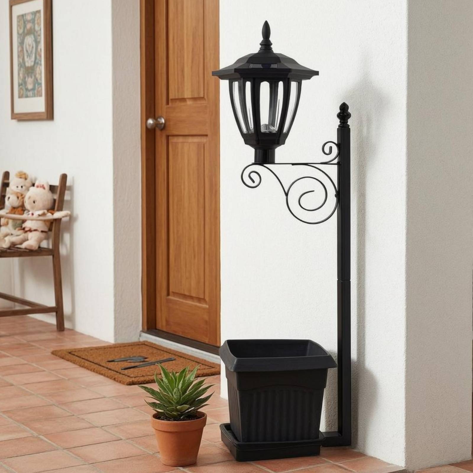 Solar Flower Pot Light Wrought - Outdoor Lighting In Ground ulasan dan harga
