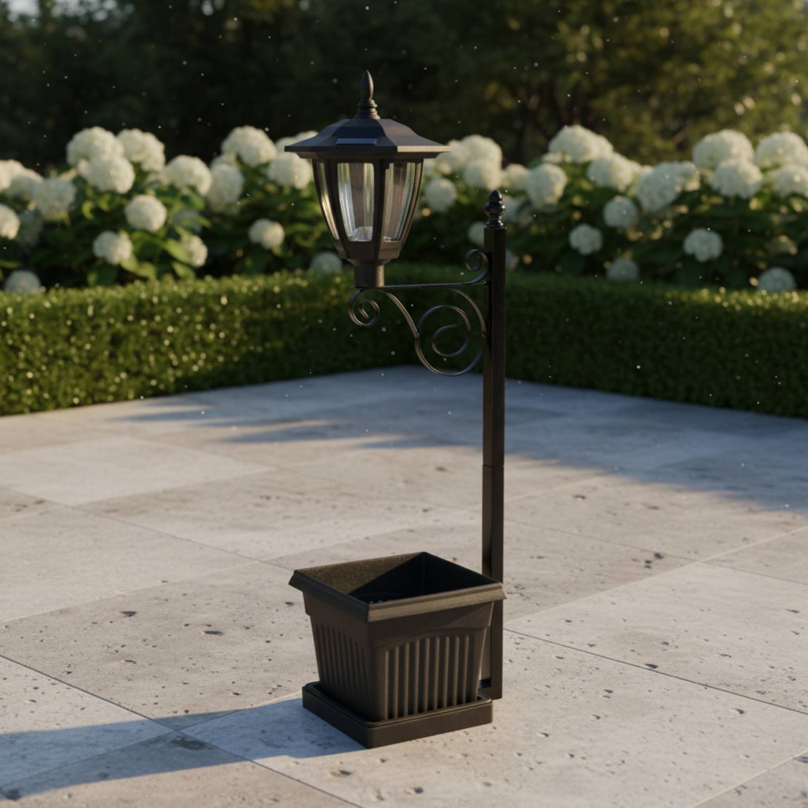 Solar Flower Pot Light Wrought - Outdoor Lighting In Ground ulasan dan harga