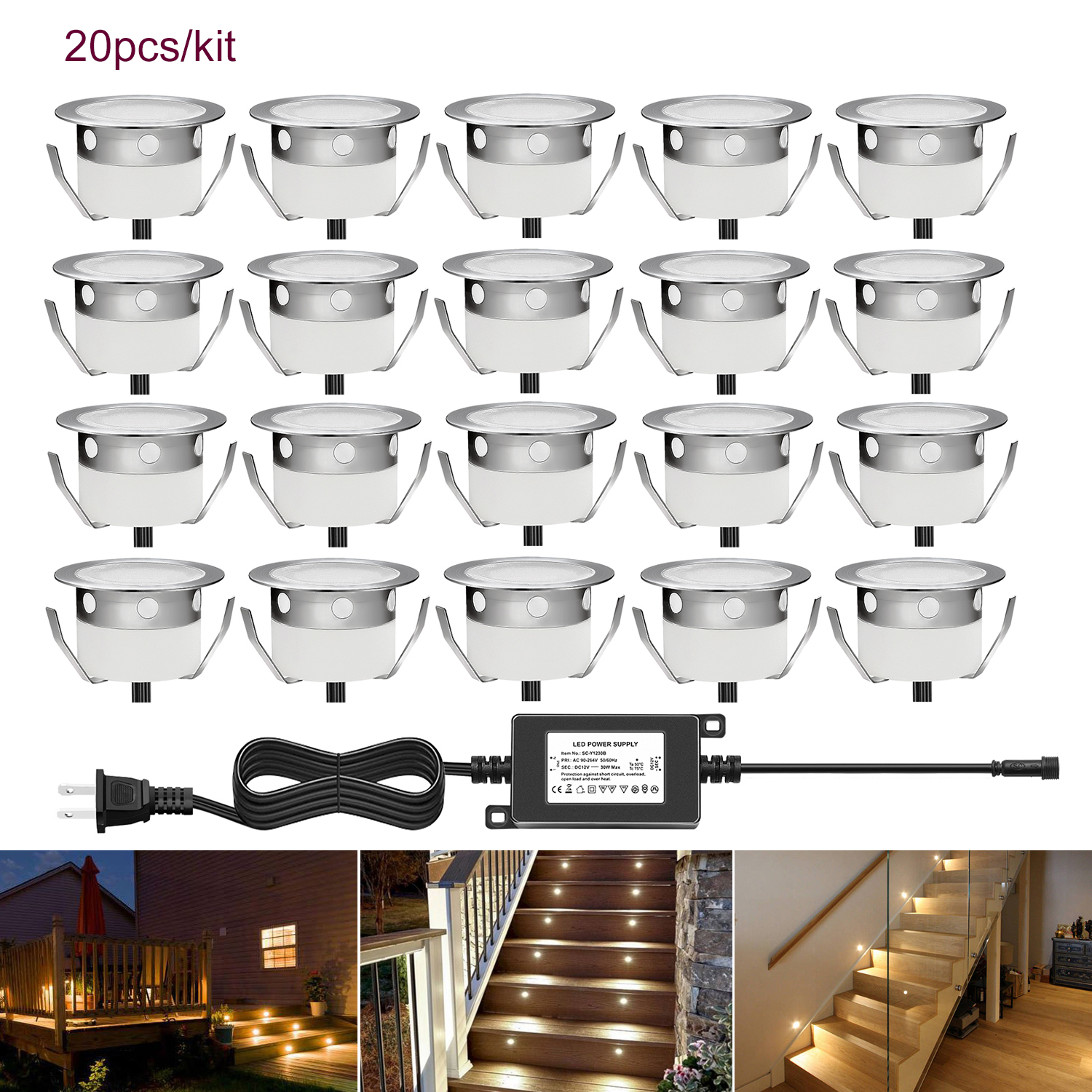 QACA LED Low Voltage Recessed  - Outdoor Lighting Voltage ulasan dan harga