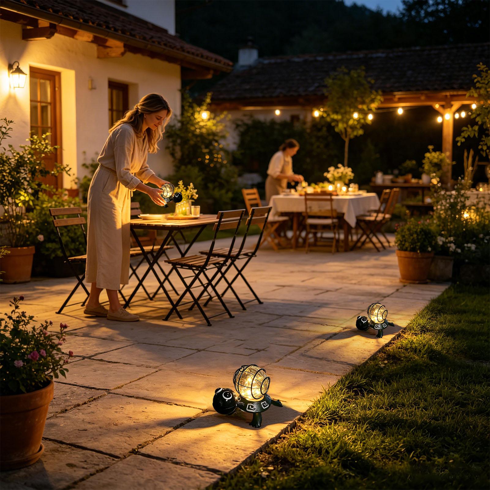 Solar Turtle Garden Statue Met - Solar Path Light ulasan dan harga