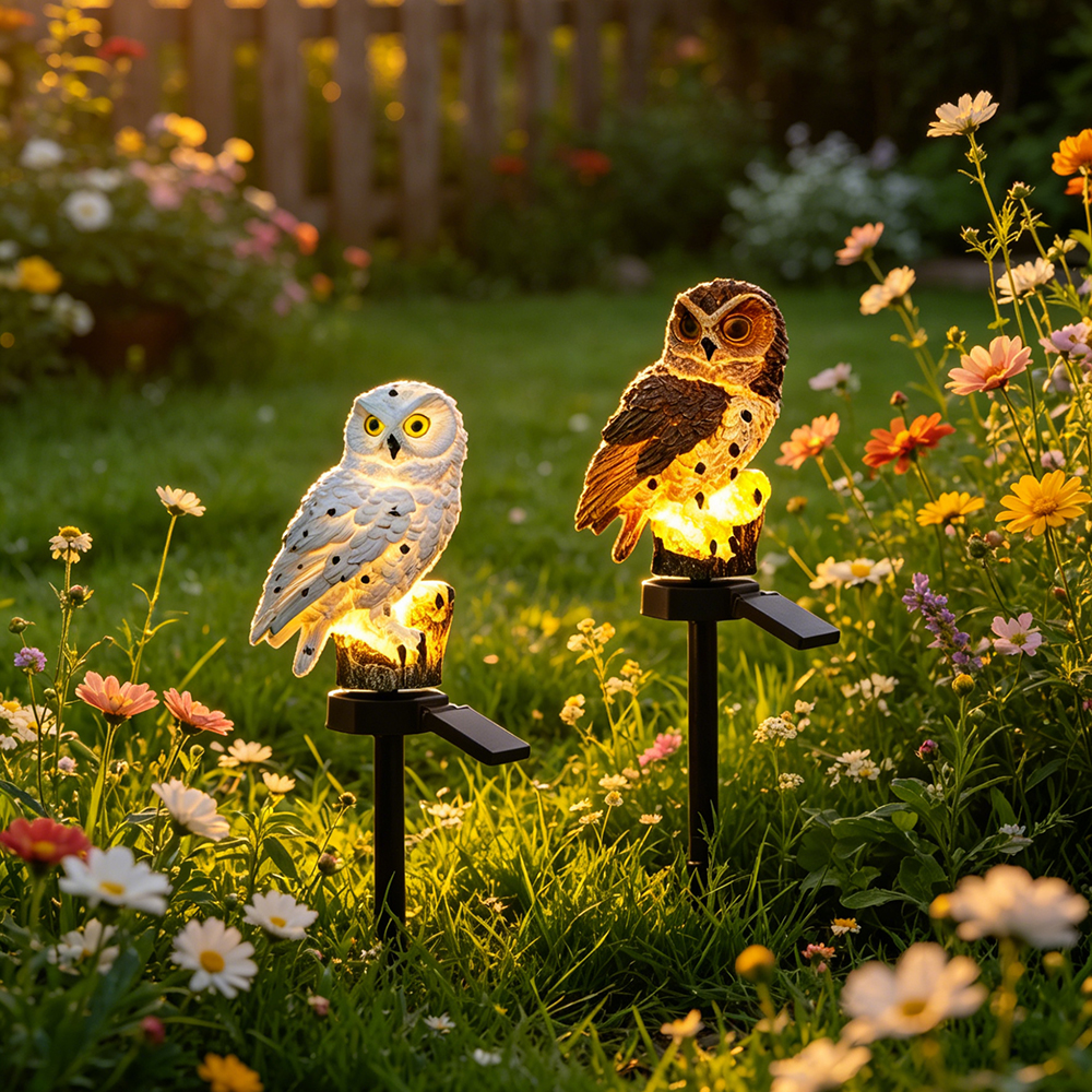 Owl Solar Light, Resin Owl Gro - Outdoor Lighting Led ulasan dan harga