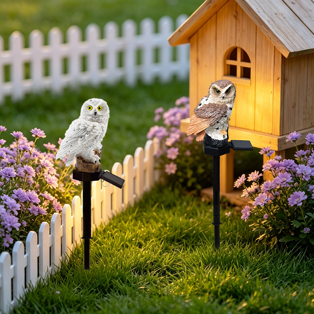 Owl Solar Light, Resin Owl Gro - Outdoor Lighting Led ulasan dan harga