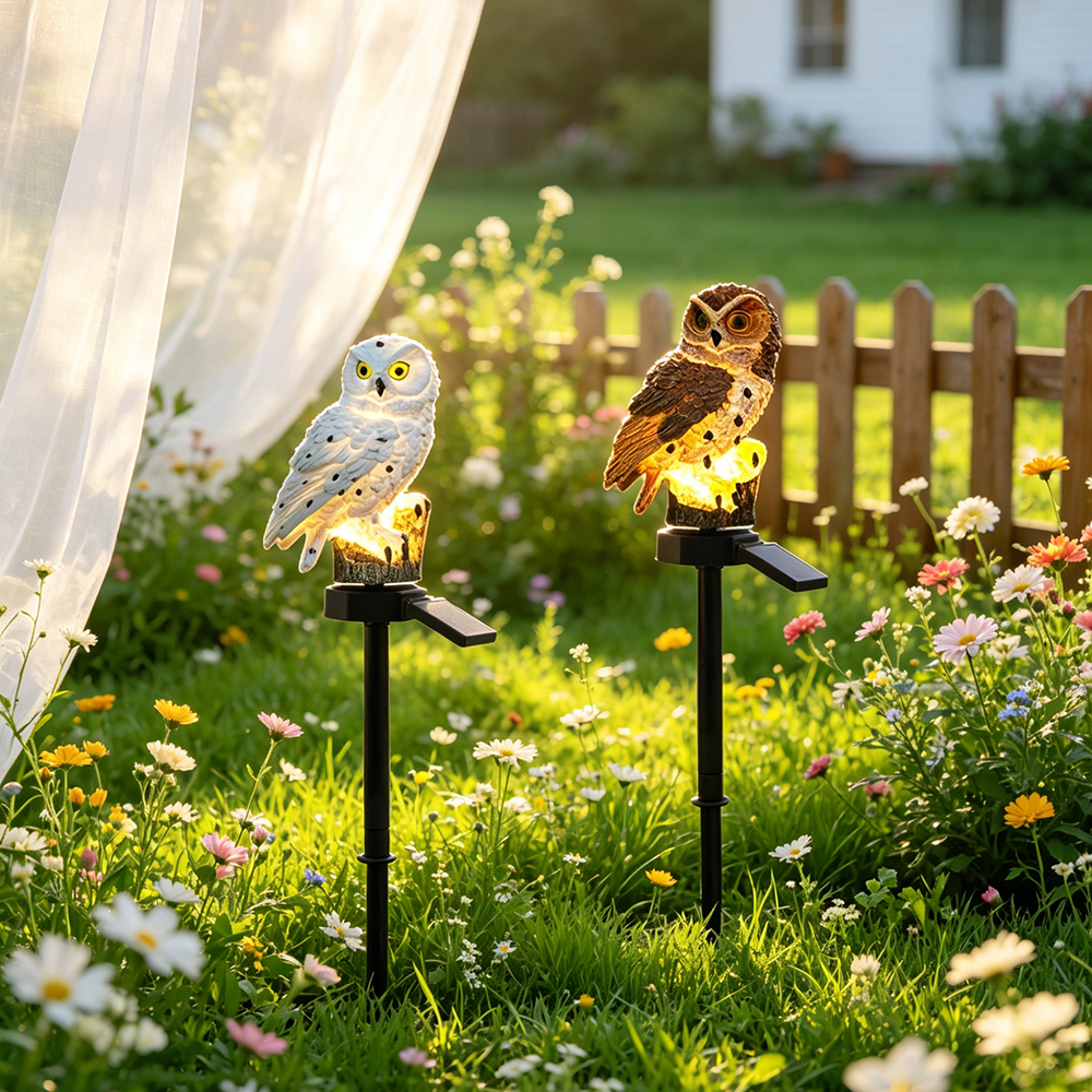 Owl Solar Light, Resin Owl Gro - Outdoor Lighting Led ulasan dan harga