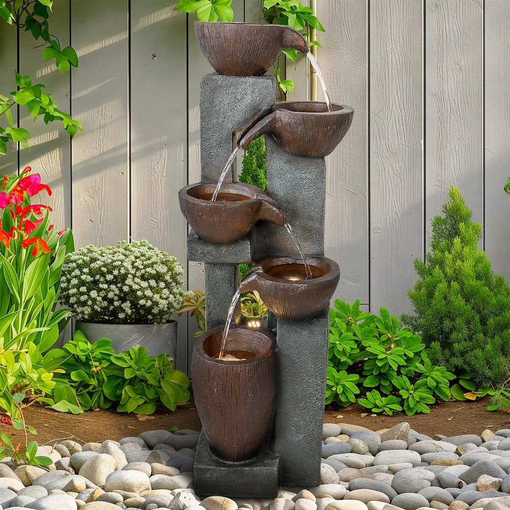 39” H ern Outdoor ountain - 5  - Outdoor Lighting Deck ulasan dan harga