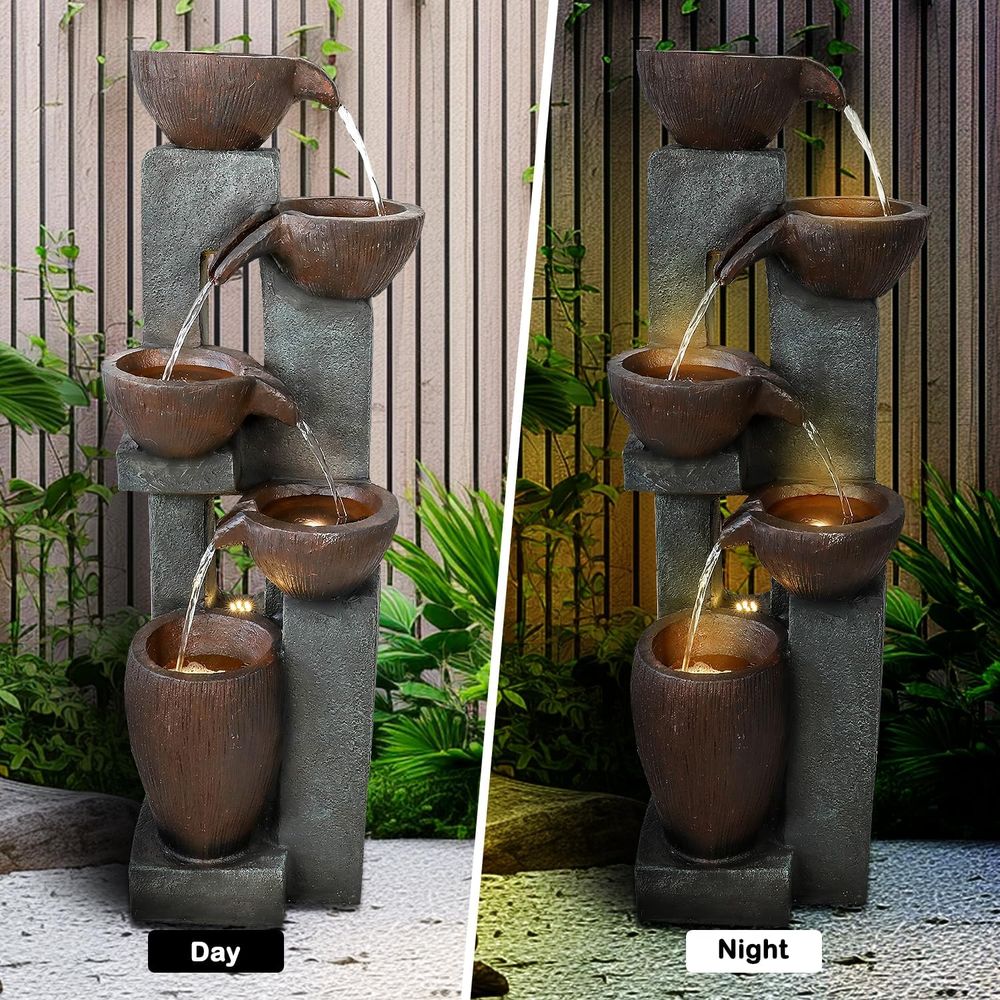 39” H ern Outdoor ountain - 5  - Outdoor Lighting Deck ulasan dan harga