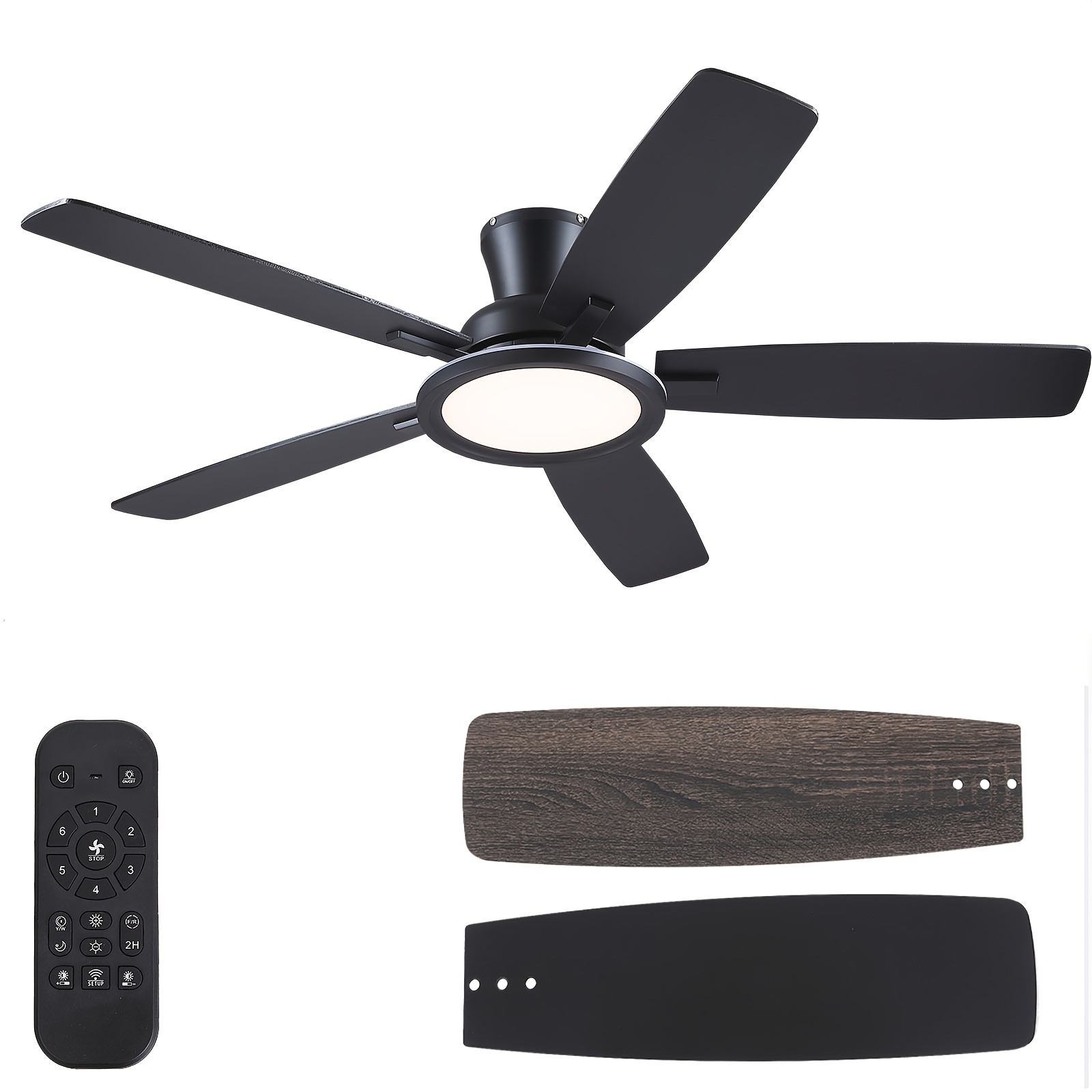 52-Inch Modern Ceiling Fan wit - Outdoor Lighting Led ulasan dan harga