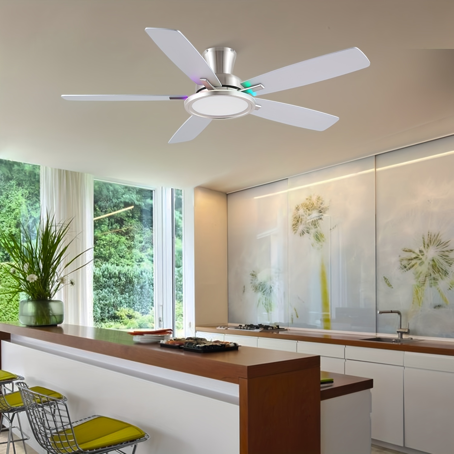 52-Inch Modern Ceiling Fan wit - Outdoor Lighting Led ulasan dan harga