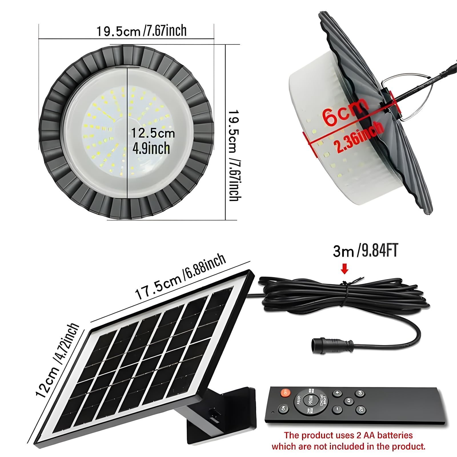 224-LED Solar Pendant Light wi - Outdoor Lighting Pendant ulasan dan harga
