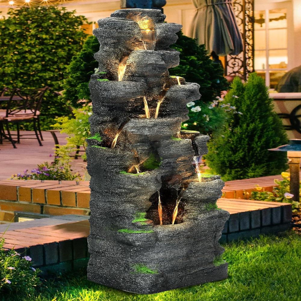 40 High Tiered Outdoor Rock Wa - Outdoor Lighting Deck ulasan dan harga