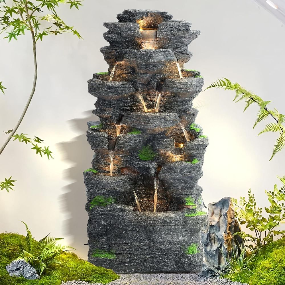40 High Tiered Outdoor Rock Wa - Outdoor Lighting Deck ulasan dan harga
