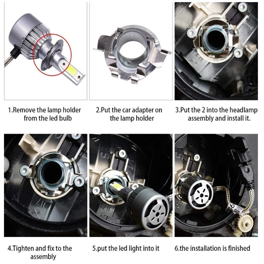 2Pcs H7 LED Headlight Bulb Bas - Outdoor Lighting Deck ulasan dan harga