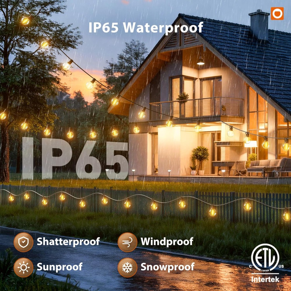 200FT Outdoor String Lights wi - Outdoor Lighting Deck ulasan dan harga