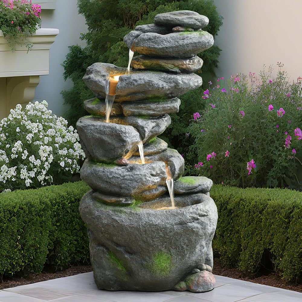 38 5-Tier Outdoor Waterfall Fo - Outdoor Lighting Deck ulasan dan harga