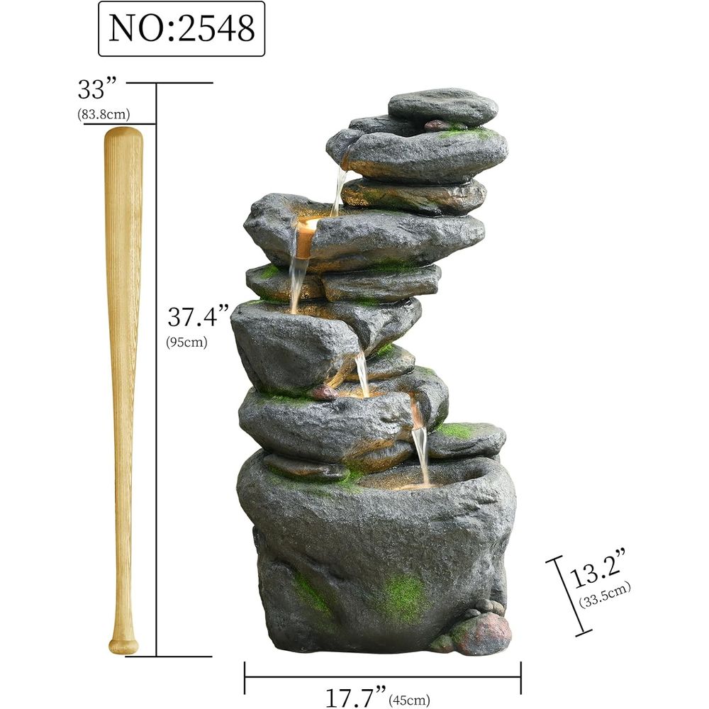 38 5-Tier Outdoor Waterfall Fo - Outdoor Lighting Deck ulasan dan harga