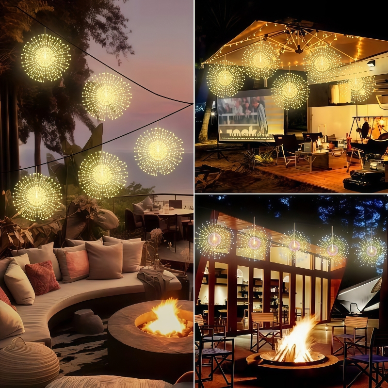LED Solar Hanging Firework Lig - Outdoor Lighting For Your Yard ulasan dan harga