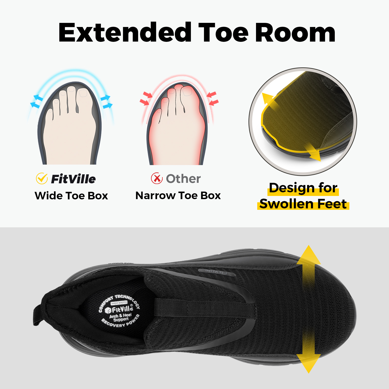 Fitville Wide Men's Shoes Fitn - Outdoor Lighting Deck ulasan dan harga