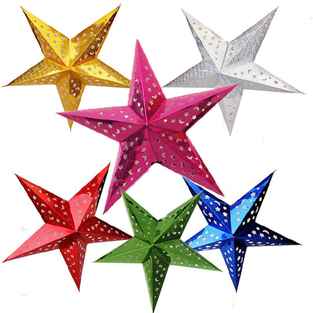 1PCX30cm Out Star Hanging Pend - Outdoor Lighting Pendant ulasan dan harga
