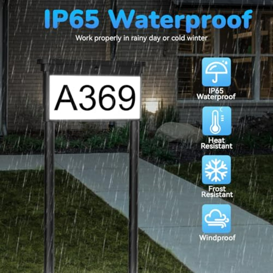Solar House Numbers For Outsid - Outdoor Lighting In Ground ulasan dan harga
