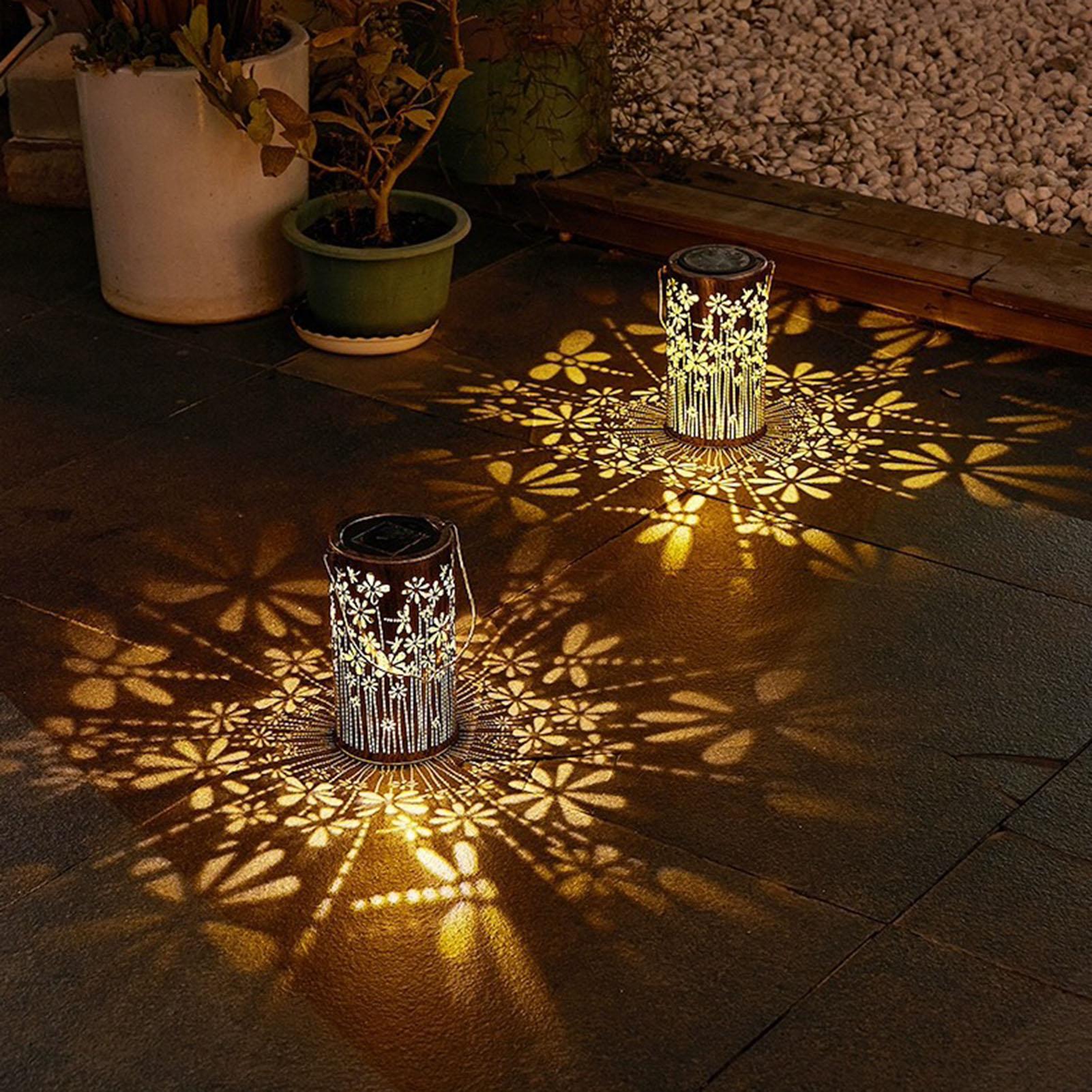 Solar Lanterns Colorful Metal  - Solar Path Light ulasan dan harga