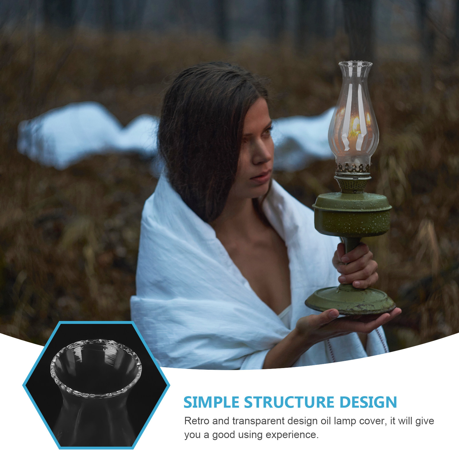 Oil Lamp Chimney Transparent G - Outdoor Lighting Glass Replacement ulasan dan harga