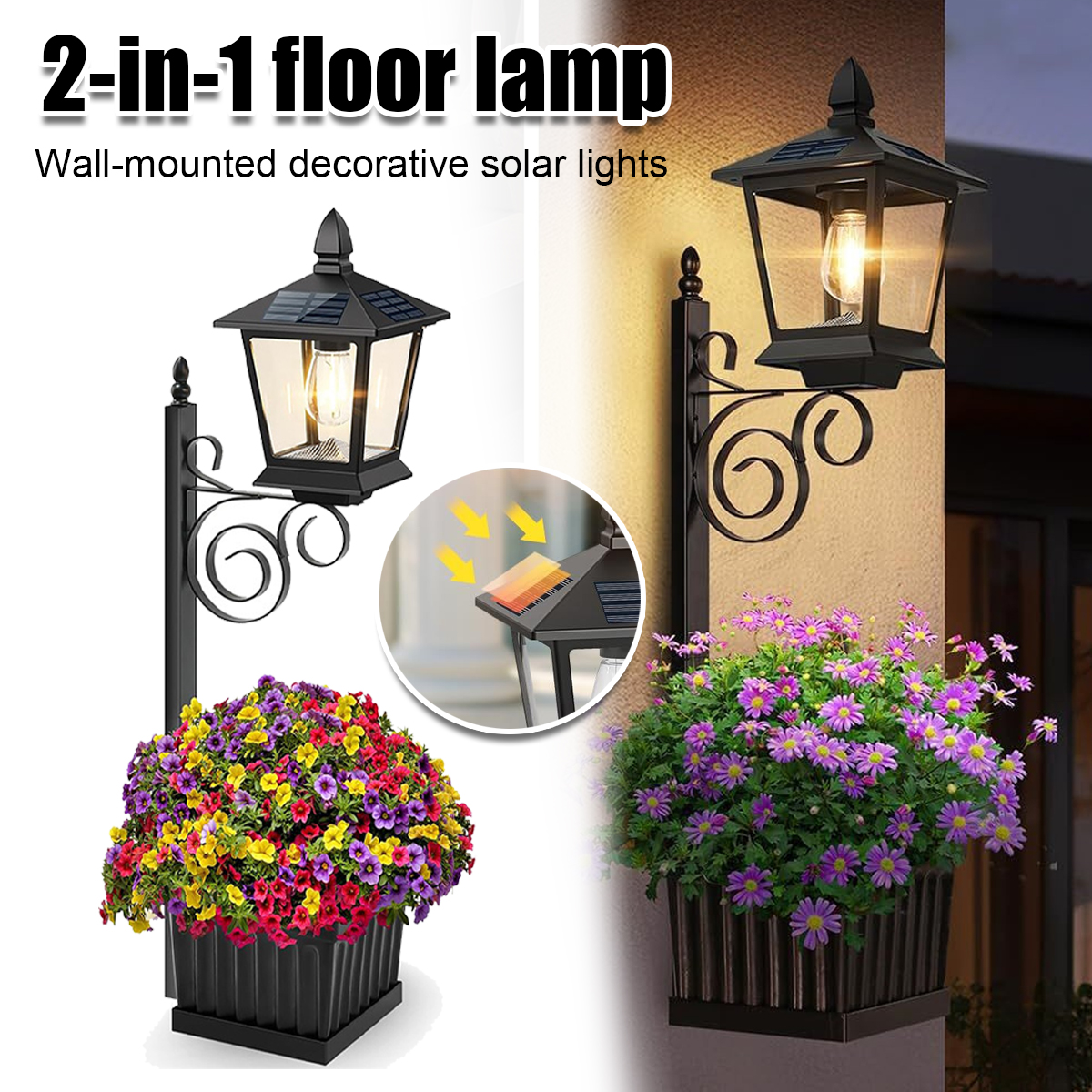 2-in-1 Solar Garden Planter La - Outdoor Lighting In Ground ulasan dan harga