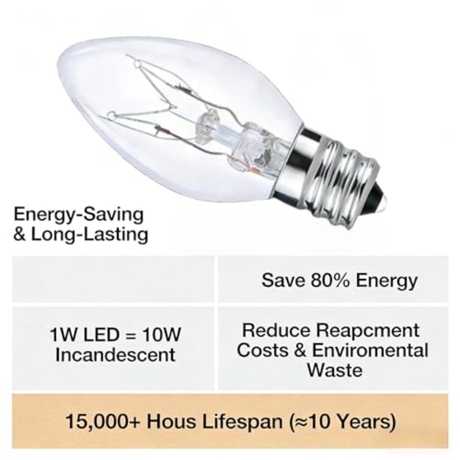 C7 Christmas Replacement Bulbs - Outdoor Lighting Glass Replacement ulasan dan harga