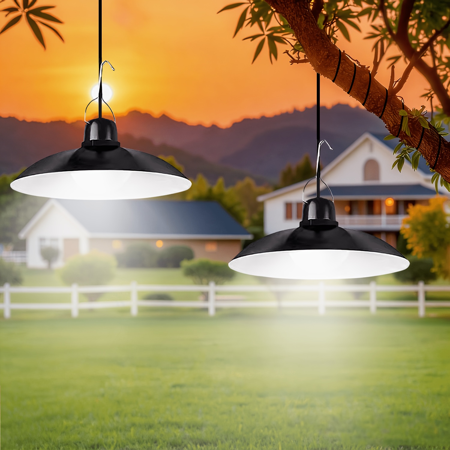 1pc Solar Pendant Light Outdoo - Outdoor Lighting Pendant ulasan dan harga
