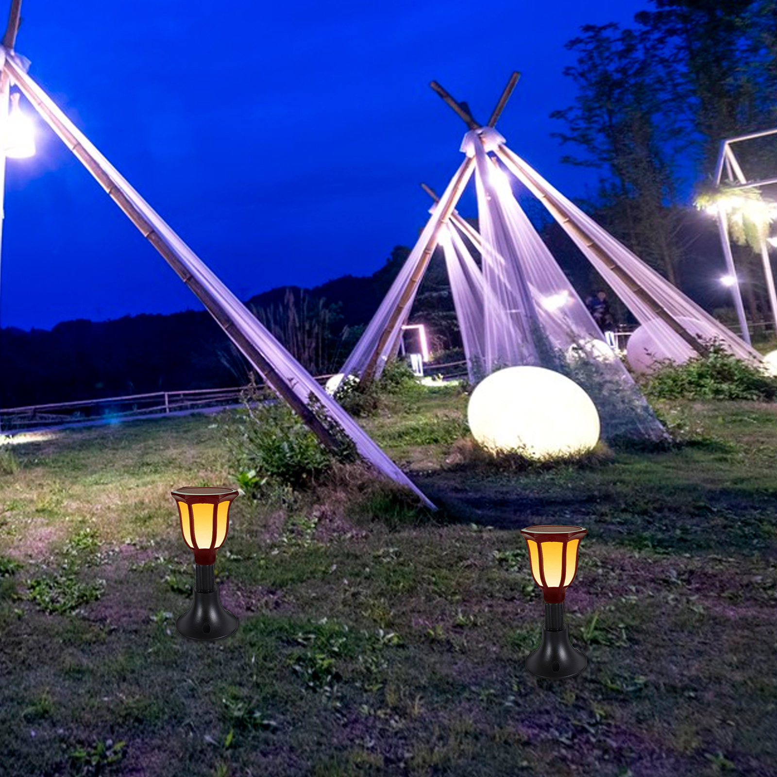 10Pcs Solar Lawn Light Base Re - Outdoor Lighting Ground Fixtures ulasan dan harga