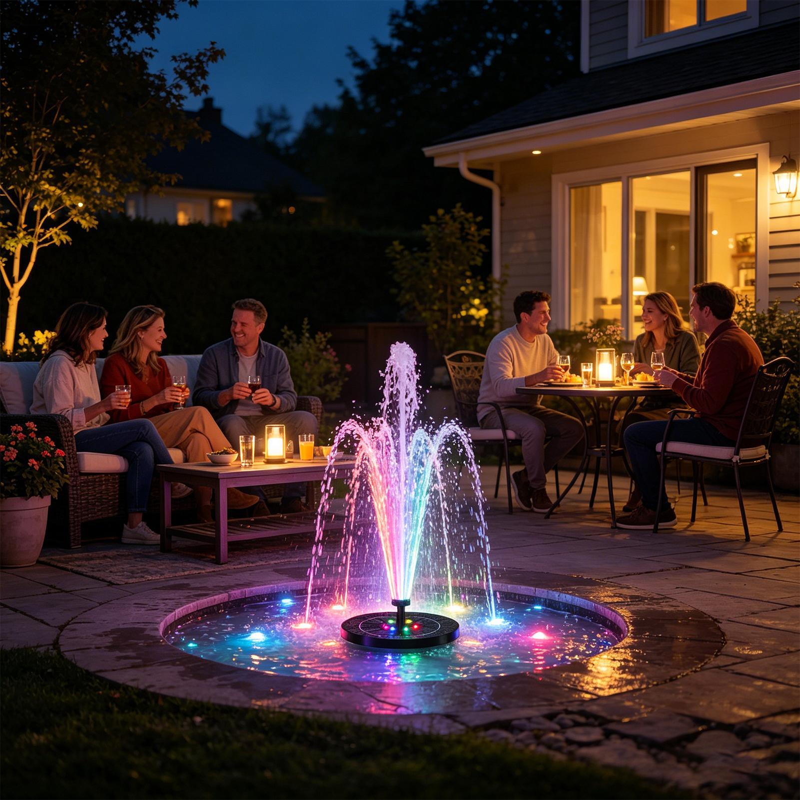 Floating Solar Bird Bath Fount - Outdoor Lighting Deck ulasan dan harga