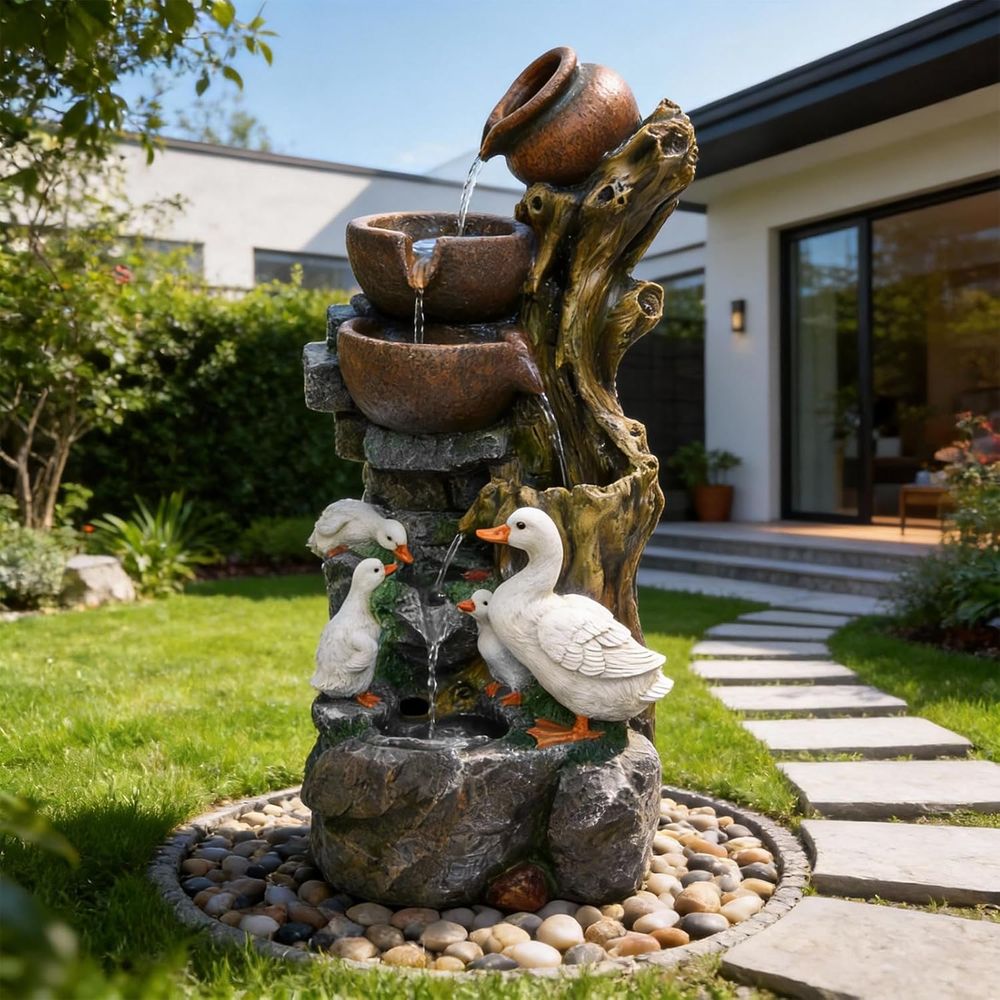 6-Tier Cascading Tree Trunk Fo - Outdoor Lighting Deck ulasan dan harga