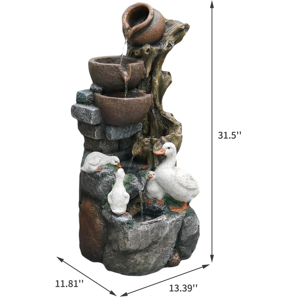 6-Tier Cascading Tree Trunk Fo - Outdoor Lighting Deck ulasan dan harga