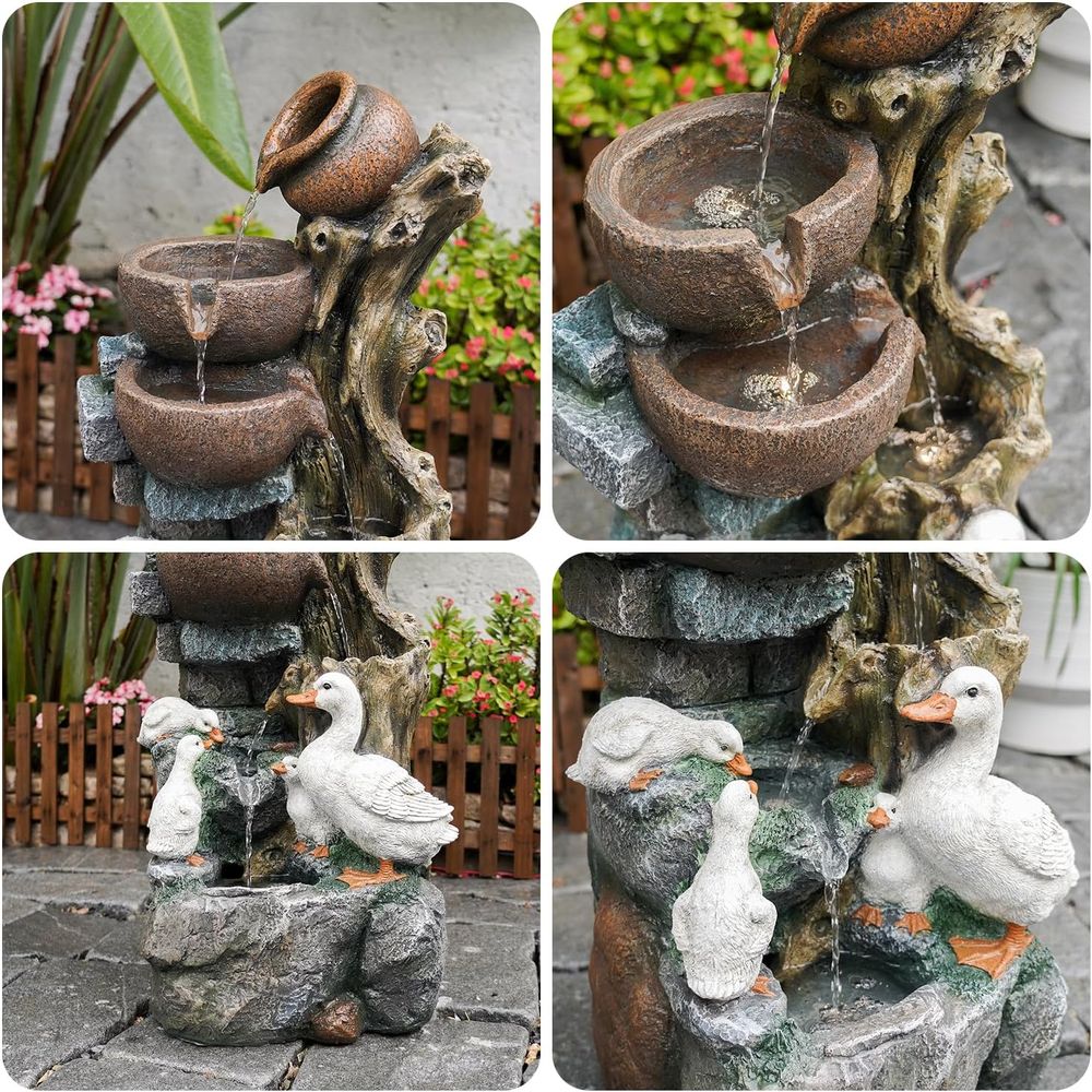 6-Tier Cascading Tree Trunk Fo - Outdoor Lighting Deck ulasan dan harga