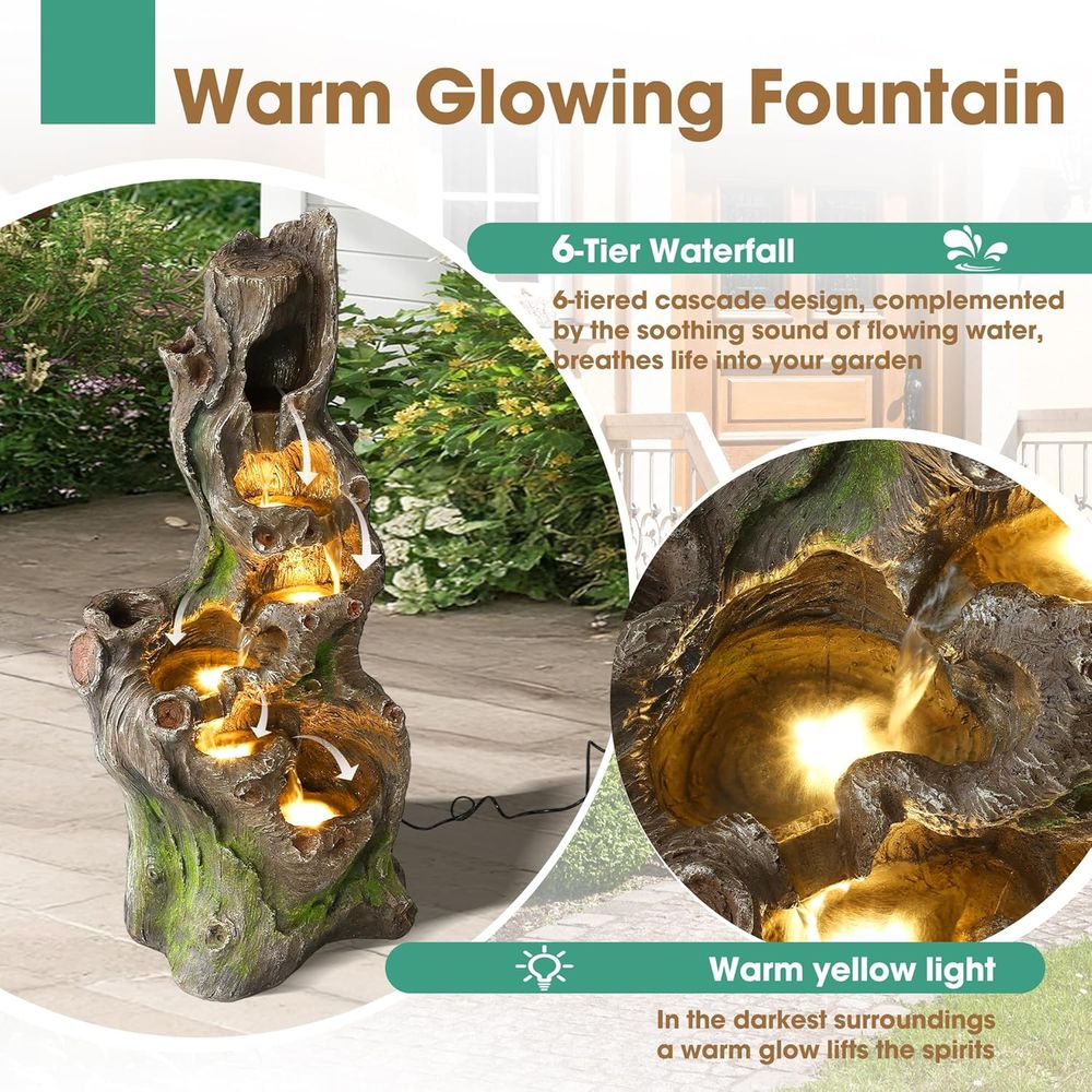 Outdoor 6-Tier Cascading Tree  - Outdoor Lighting Deck ulasan dan harga